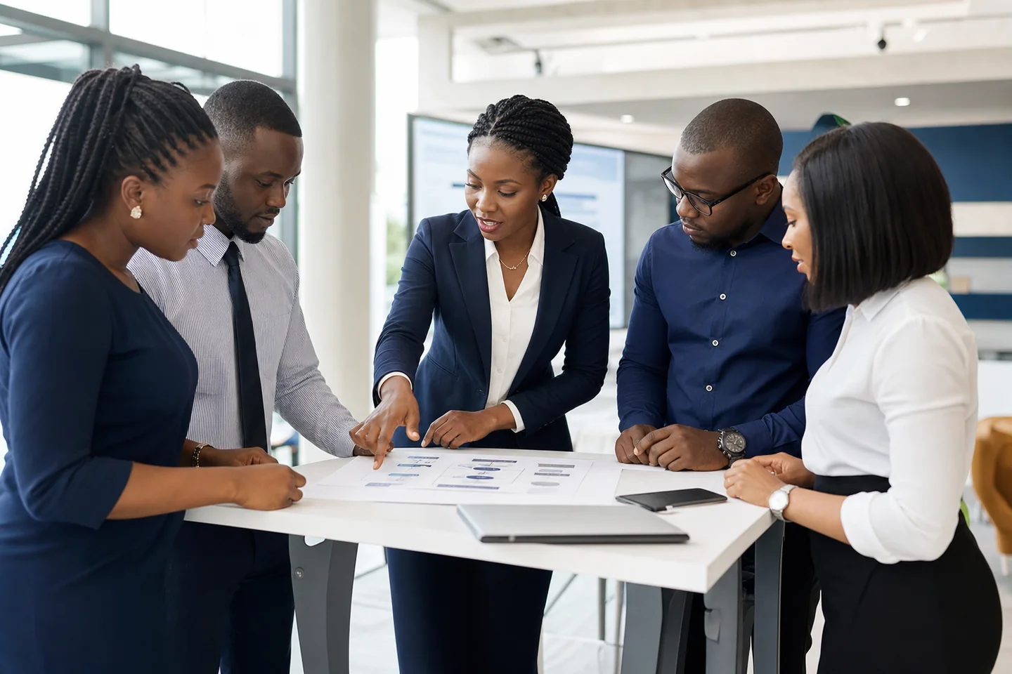 Nigerian professionals building outsourcing capability in a workshop