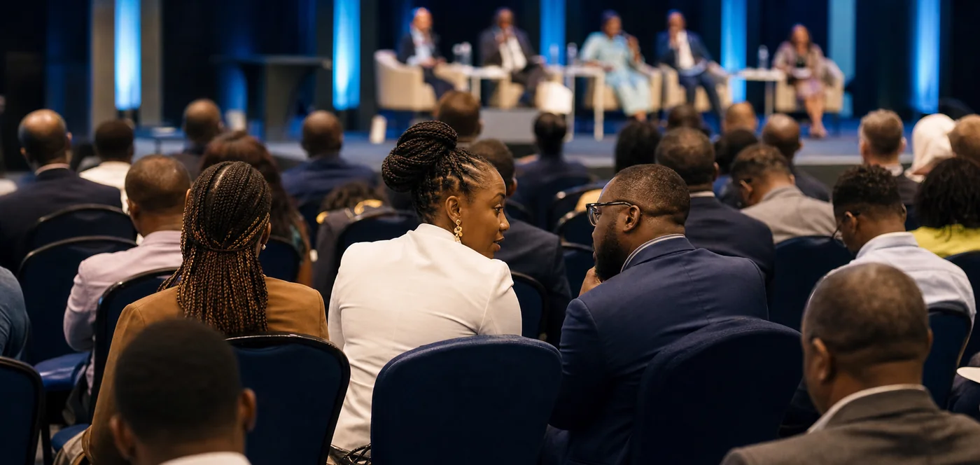 Professionals attending a Nigerian industry conference panel